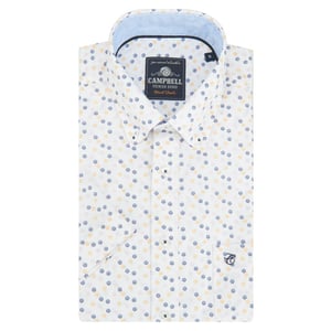 Campbell Casual overhemd met korte mouwen