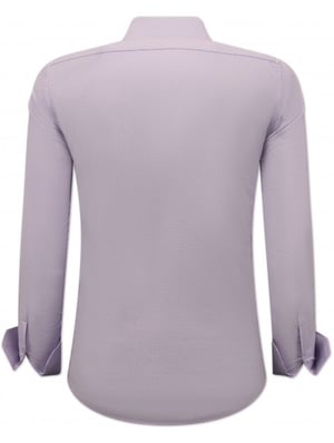 Gentile Bellini Getailleerde banco oxford shirt paars