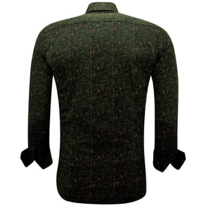 Gentile Bellini Overhemden lange mouw met slim fit bruin