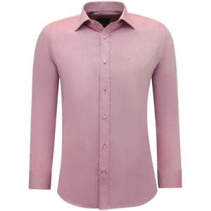 Gentile Bellini Zakelijke effen oxfordslim fit fuchsia