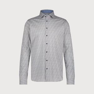 Blue Industry Het microprint stretch overhemd |