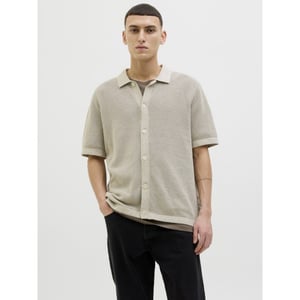 Jack & Jones Jprblaarto knit polo ss ln zand