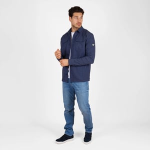 Q1905 Overshirt andel donker melange