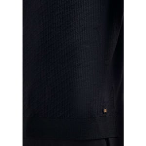 No Excess Pullover short sleeve polo zip soli black