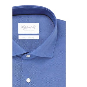Michaelis Uni blue oxford katoenen overhemd