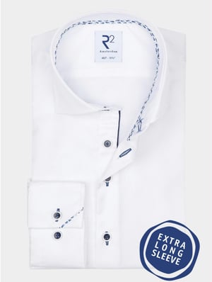 R2 Amsterdam Overhemd extra lange mouw nos.twill.xls.001/004
