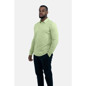 Vercate Strijkvrij poloshirt green lemon