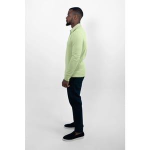 Vercate Strijkvrij poloshirt green lemon