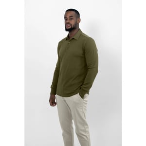 Vercate Strijkvrij poloshirt olijfgroen