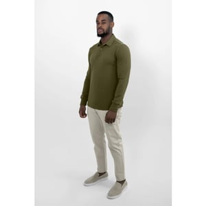 Vercate Strijkvrij poloshirt olijfgroen