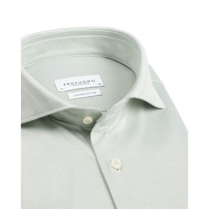 Profuomo Japanese knitted overhemd met lange mouwen
