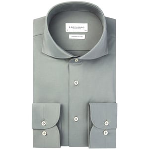 Profuomo Japanese knitted overhemd met lange mouwen
