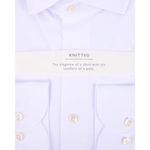 Profuomo Knitted mercerised overhemd met lange mouwen