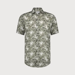 Blue Industry Cotton linnen overhemd korte mouw |