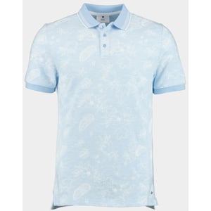 Bos Bright Blue Polo korte mouw ken polo oxford aop 24108ke09bo/210 light blue