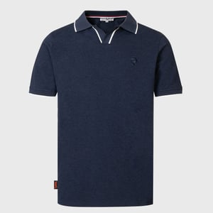 Q1905 Polo shirt stein – donker melange