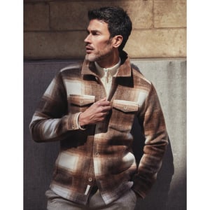 Blue Industry Ruitmotief overshirt |