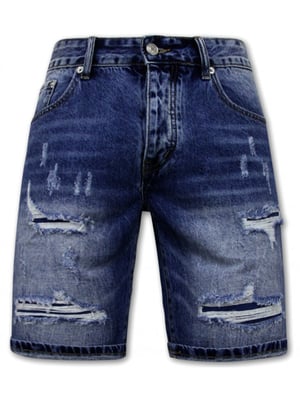 Enos Slim fit korte broek denim short