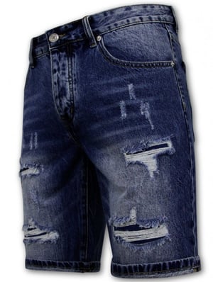Enos Slim fit korte broek denim short