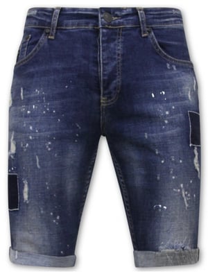 Local Fanatic Korte broek slim fit met gaten 1026