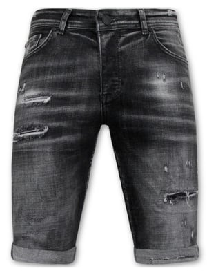 Local Fanatic Stonewashed ripped short slim fit