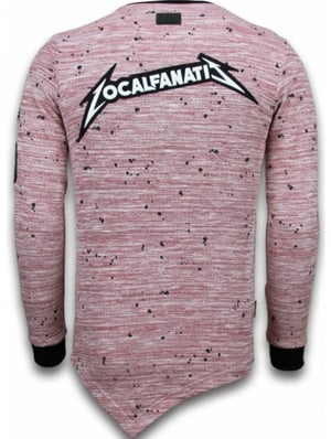 Local Fanatic Longfit asymmetric embroidery sweater patches