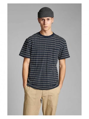 Anerkjendt Curv stripe t shirt sky captain 900122