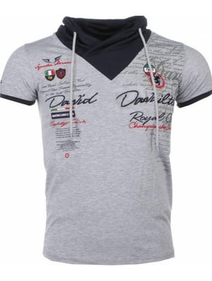David Copper E t-shirt korte mouwen sjaalkraag