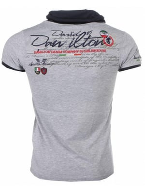 David Copper E t-shirt korte mouwen sjaalkraag