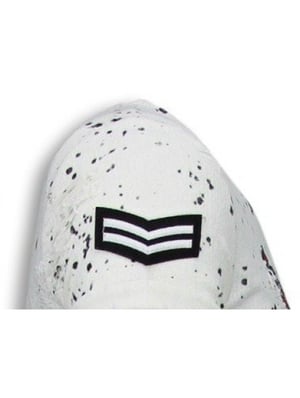 Justing Paint drops army shirt long fit t-shirt black dotted