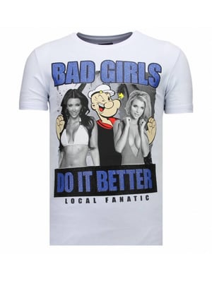 Local Fanatic Bad girls do it better rhinestone t-shirt