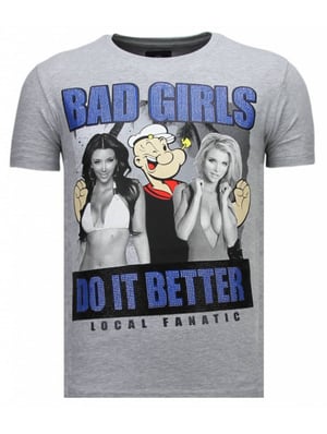 Local Fanatic Bad girls do it better rhinestone t-shirt