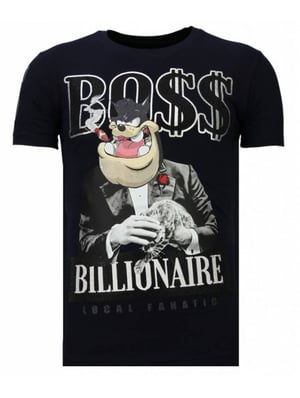 Local Fanatic Billionaire boss rhinestone t-shirt