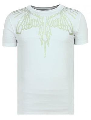 Local Fanatic Eagle glitter strakke t-shirt