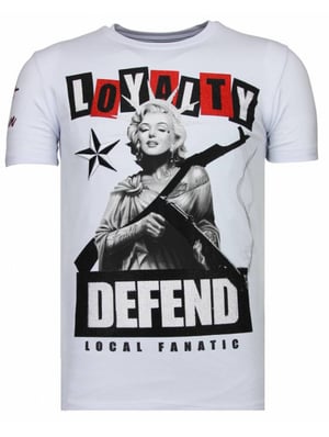 Local Fanatic Loyalty marilyn rhinestone t-shirt