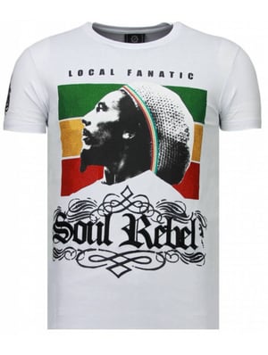 Local Fanatic Soul rebel bob rhinestone t-shirt