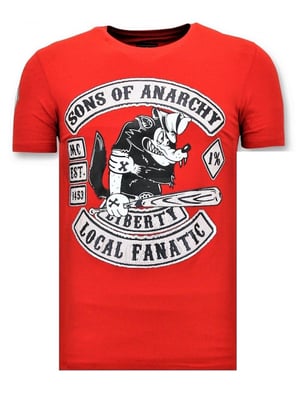 Local Fanatic T-shirt met opdruk sons of anarchy print