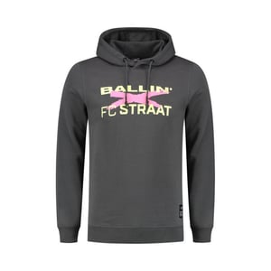 Ballin Amsterdam X FC Straat - Heren Slim Fit Hoodie - Grijs