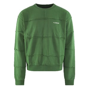 Flaneur Homme Heren cut & sew sweater green