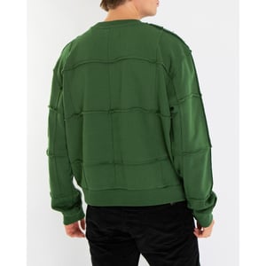 Flaneur Homme Heren cut & sew sweater green