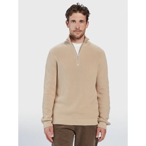Gabba Cape roll neck knit light sand 10078