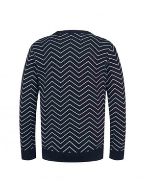 Kronstadt Ks3795 zig-zag cotten knit navy