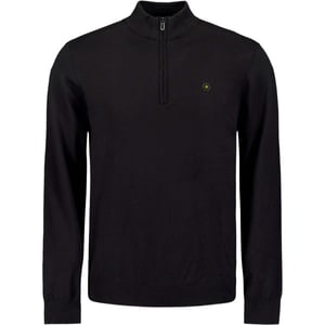 No Excess Pullover half zip 2 coloured melang black