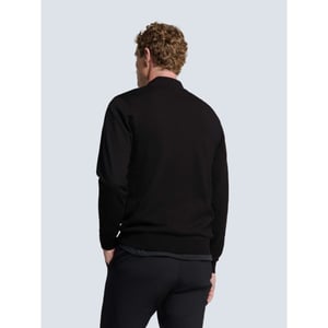 No Excess Pullover half zip 2 coloured melang black