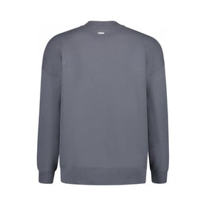 Purewhite - Heren Loose Fit Knitwear Crewneck LS - Blue