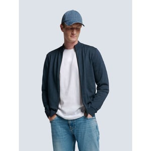 No Excess Cardigan 2 coloured melange navy