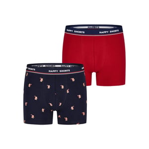 Happy Shorts Kinder boxershorts jongens kerst print 2-pack gingerbread men