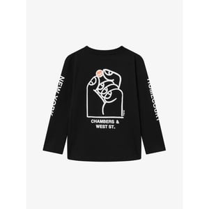 Les Deux Jongens shirt washington zwart light ivory