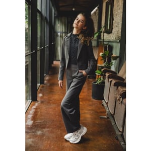 Looxs Revolution Cropped blazer grey melee voor meisjes in de kleur