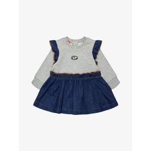 Diesel Meisjes jurk dimbob grey melange